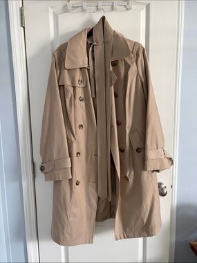 London Fog Beige Trench Coat Beige Tan Sz XL